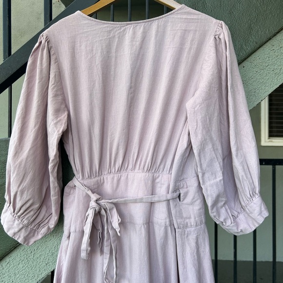 Free People Don't Mind if I Do Midi Wrap Dress Bohemian Vacation Sz Large - Picture 11 of 11